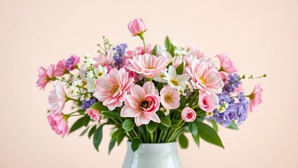 Obraz premium Mother's Day Floral Arrangement in Elegant Vase - Springtime Beauty