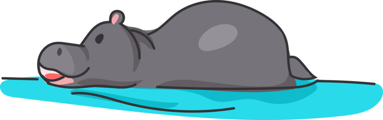 Angry Hippo with Furrowed Brows for Expressive Animal Design