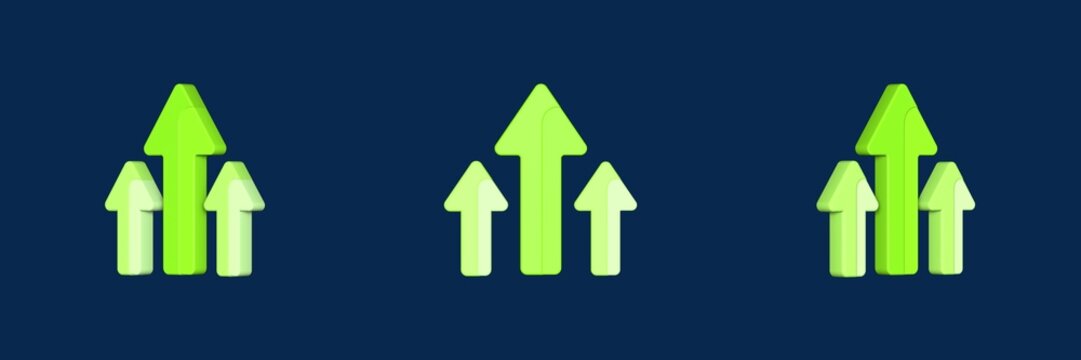 increase increase and decrease 3D icon