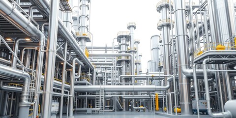 Fototapeta premium Modern Refinery Interior, Industrial Design Concept