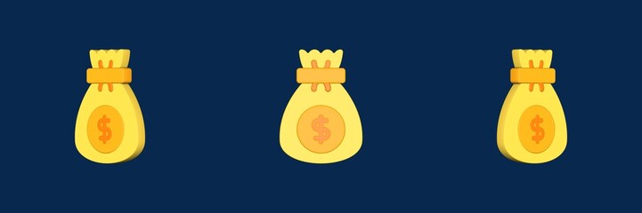 money bag payment 3D icon
