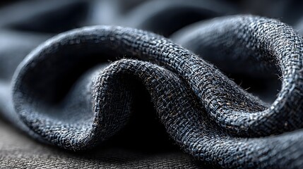 Fototapeta premium Textured Grey Woolen Fabric Weave in Close-Up – Tactile Visual for Sustainable Fashion Branding and Cozy Product Design