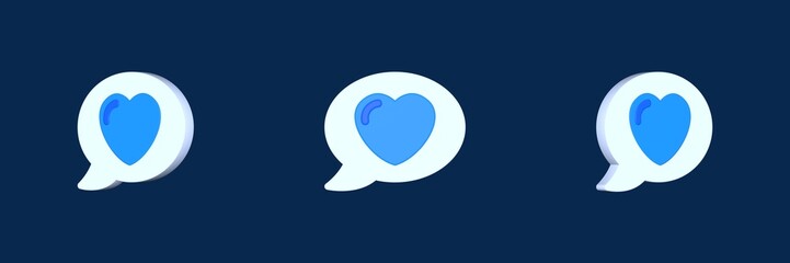 talk love and romance 3D icon