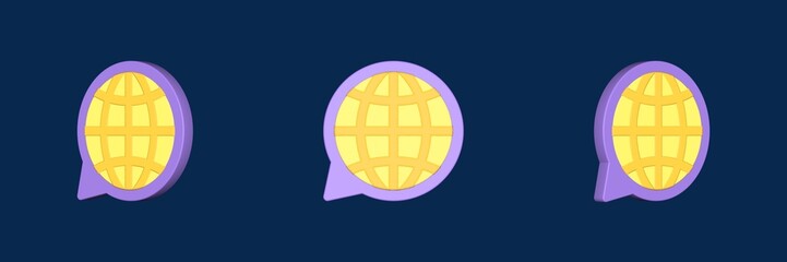 translation internet marketing 3D icon