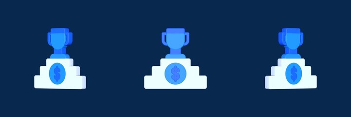 Fototapeta premium trophy business startup 3D icon