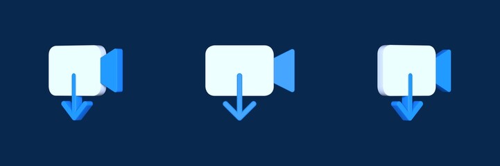 video user interface 3D icon