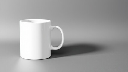 Obraz premium Clean White Ceramic Mug Mockup for Branding Design
