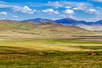 The endless landscape of Mongolia	
