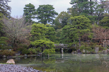 Obraz premium Beauty of Japanese garden - Imperial palace, Kyoto