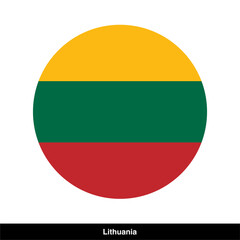 lithuania vector flag with transparent background