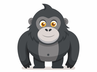 Adorable Cartoon Gorilla Illustration for Childrens Book