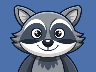 Adorable Cartoon Raccoon Character Design for Kids