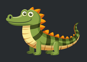 Friendly Cartoon Crocodile Illustration for Kids