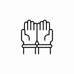 medical gloves icon sign vector