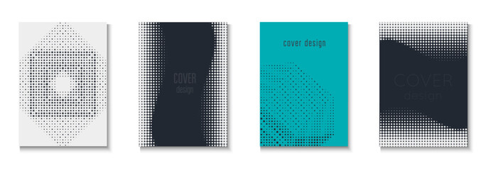 Party Cover Set. Cool Circles In Minimal Layout. Linear Shapes For Brand Folder. Book Flyer. Minimalist Graphic Template. Geometric Line Pattern. Trendy Party Cover