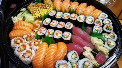 Assorted sushi platter