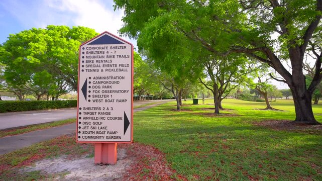 Park directory Markham Park Sunrise Florida 4k