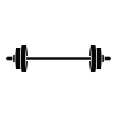 Dumbbell Vector Icon Fitness Equipment Silhouette