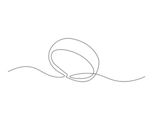 Ring jewellery outline drawing illustration. Continuous line draw of wedding rings vector