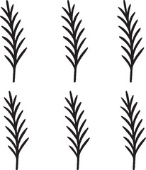 Rosemary silhouette vector sticker pack 