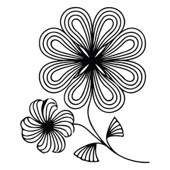 Intricate Flower Design Illustration for Creative Projects and Coloring Pages