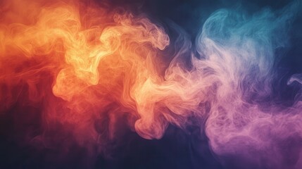 Abstract smoke swirls in vibrant colors