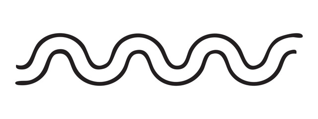 Simple Wavy Line Illustration for Graphic Design and Backgrounds