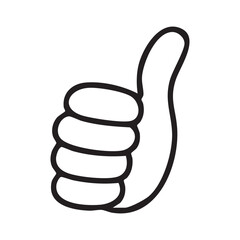 Thumbs Up Hand Vector Graphic Signifying Approval Success