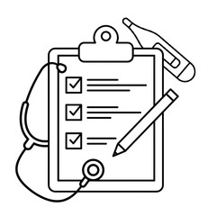 Medical clipboard with checklists