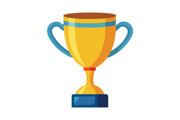 Trophy cup on white background