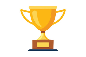 Trophy cup on white background