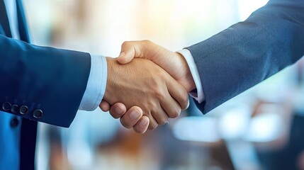 Business Partners Concluding Meeting with Handshake