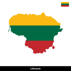 lithuania vector map with transparent background
