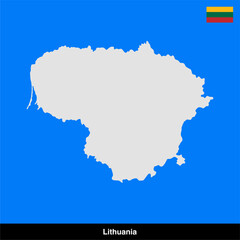 Lithuania country vector map