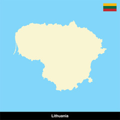 Lithuania country vector map