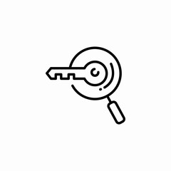 find key icon sign vector