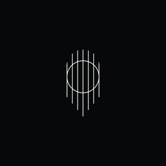 guitar logo templates. guitar strings used for logo, guitar icon.