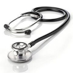 Professional Medical Stethoscope on White Background for Healthcare Concepts