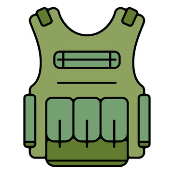 Icones pictogramme symbole gilet pare balle