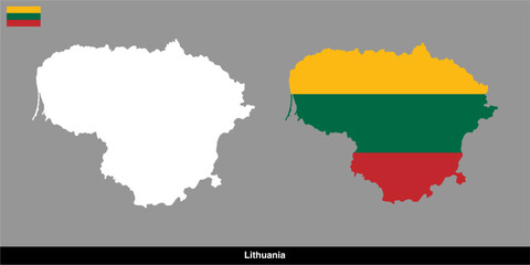 Lithuania country vector map