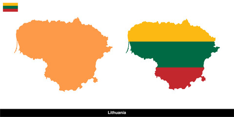 lithuania vector map with transparent background