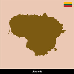 Lithuania country vector map