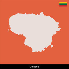 Lithuania country vector map