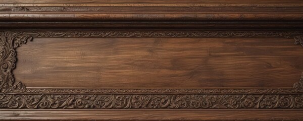 Deeply textured, distressed wooden border; worn edges, elaborate detailing ,  wood grain,  frame,  texture