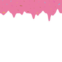 Melting Strawberry with Chocolate Vector