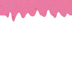 Melting Strawberry with Chocolate Vector