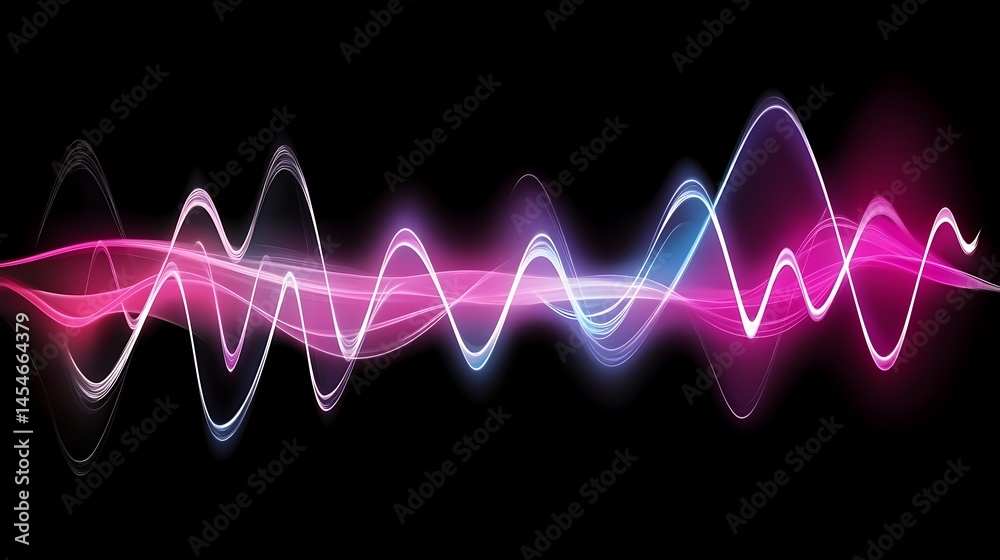 Aufkleber abstract wave patterns in vibrant colors creating a dynamic visual representation of sound energy