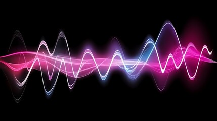 Abstract wave patterns in vibrant colors creating a dynamic visual representation of sound energy