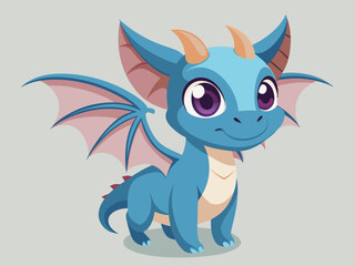 Adorable Baby Dragon Cartoon Illustration for Childrens Book