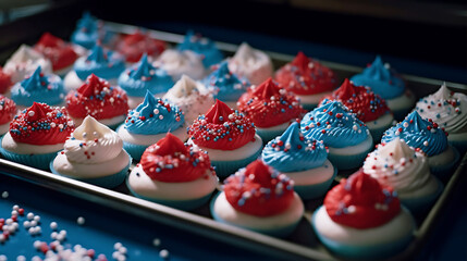 Cupcakes with Patriotic Toppings